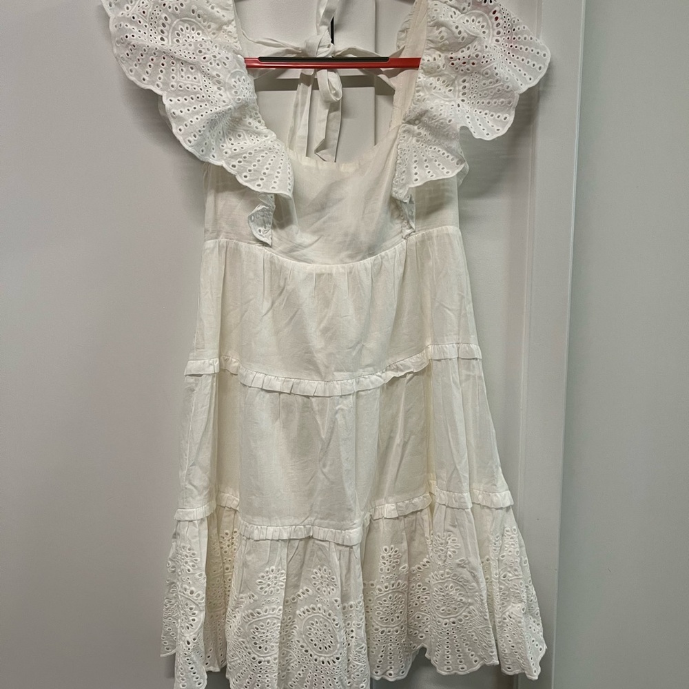 MINKPINK white mini dress with tie back